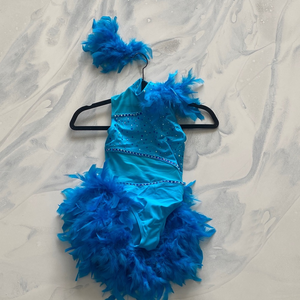 ‼️Blue Feathered Kids Costume